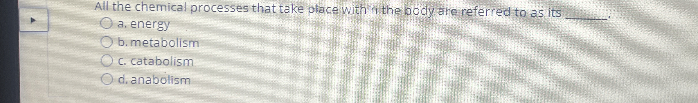 Solved All the chemical processes that take place within the | Chegg.com