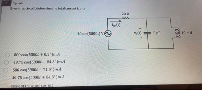 Solved Given This Circuit, Determine The Total Current | Chegg.com