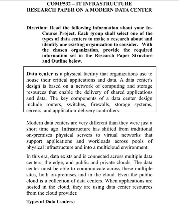 it infrastructure research paper