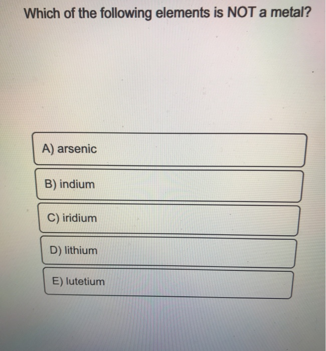 Which Of The Following Elements Is Not A Transition Metal Group Of Answer Choices