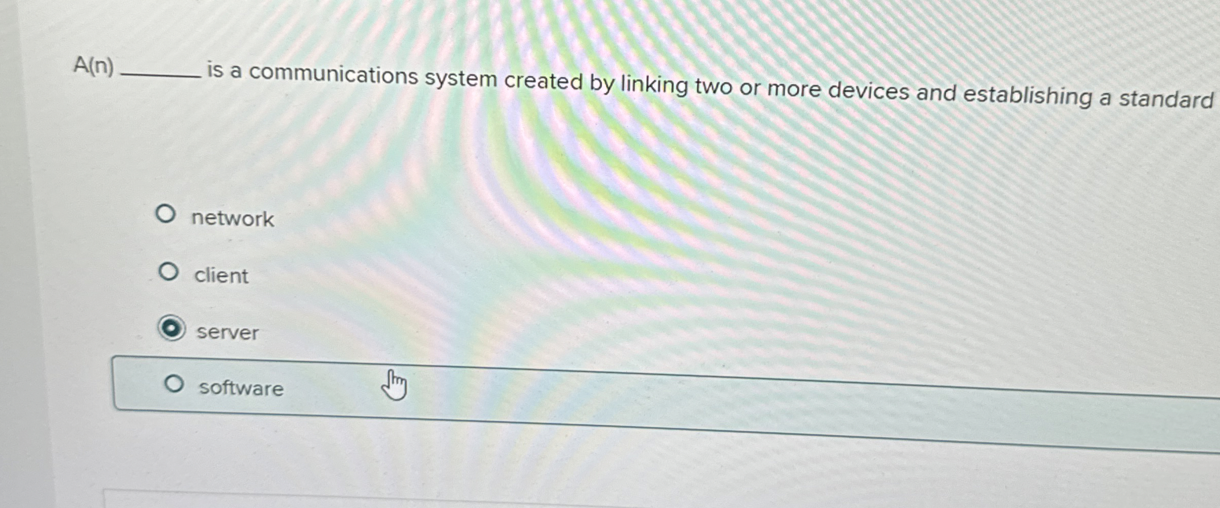 Solved A(n) ﻿is a communications system created by linking | Chegg.com