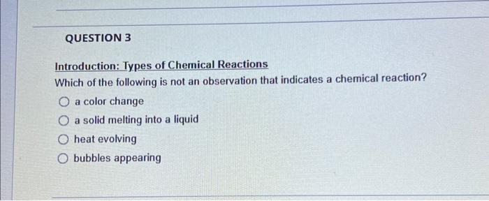 Solved Introduction: Types of Chemical Reactions Which of | Chegg.com