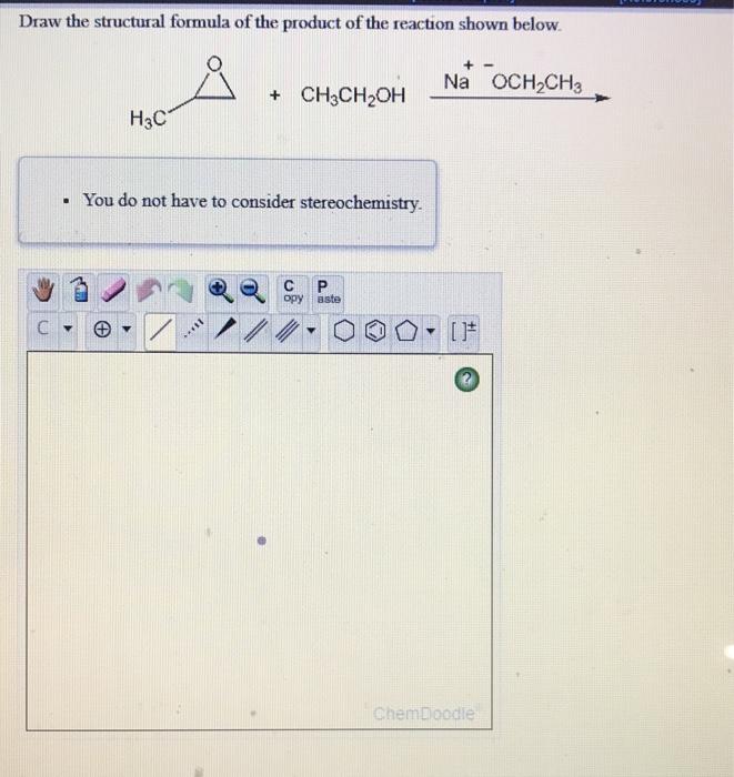 Solved Draw The Structural Formula Of The Product Of The 