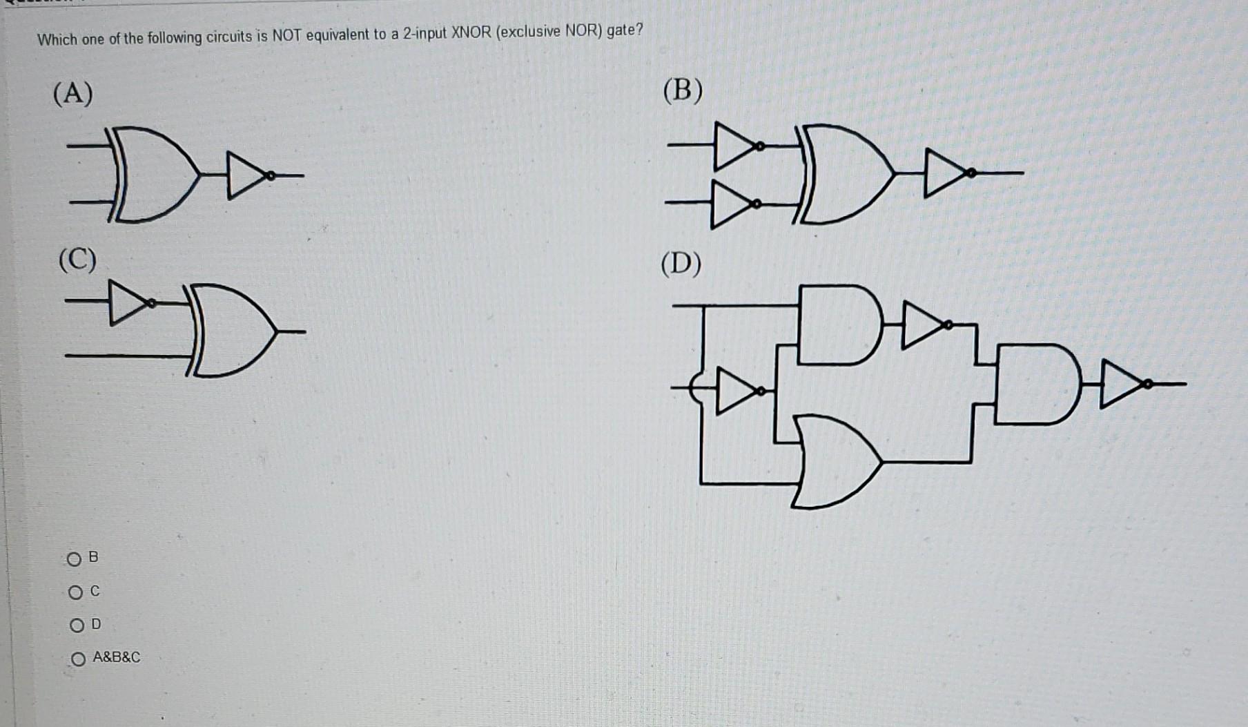 Solved Which one of the following circuits is NOT equivalent | Chegg.com