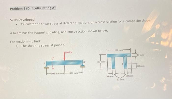 Solved Skills Developed: - Calculate the shear stress at | Chegg.com