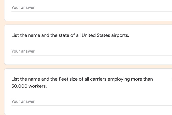 Solved Consider The Following Instance Of The Airport | Chegg.com