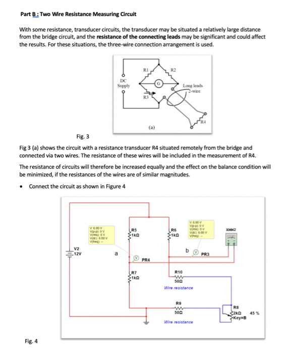 Solved Part B Two Wire Resistance Measuring Circuit With