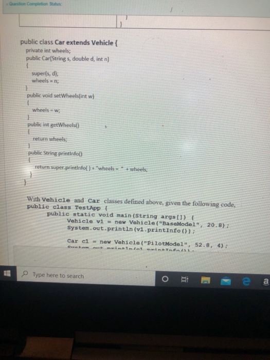 Solved According to the inheritance hierarchy in the | Chegg.com