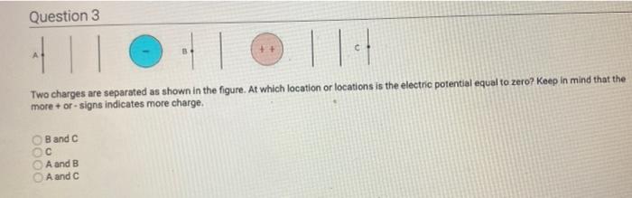 Solved Question 3 | | | Two Charges Are Separated As Shown | Chegg.com