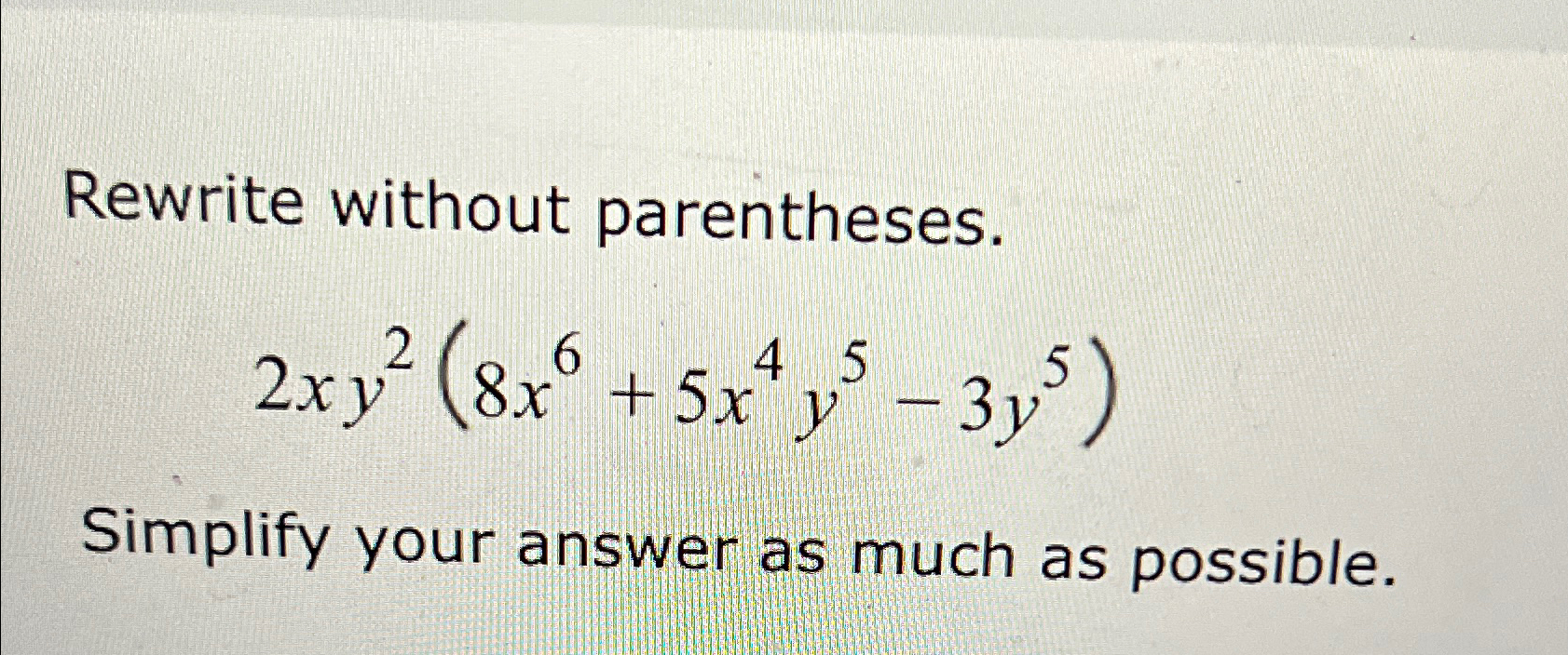 Solved Rewrite without | Chegg.com