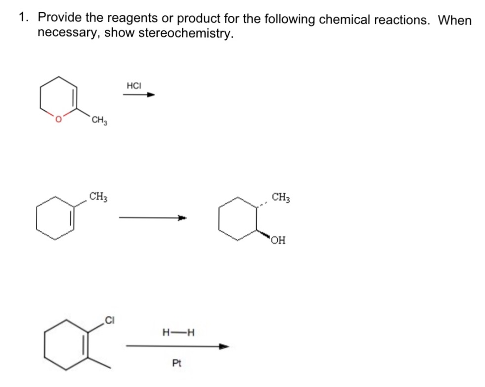 Solved Provide the reagents or product for the following | Chegg.com