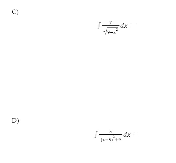 Solved Evaluate the following integrals | Chegg.com