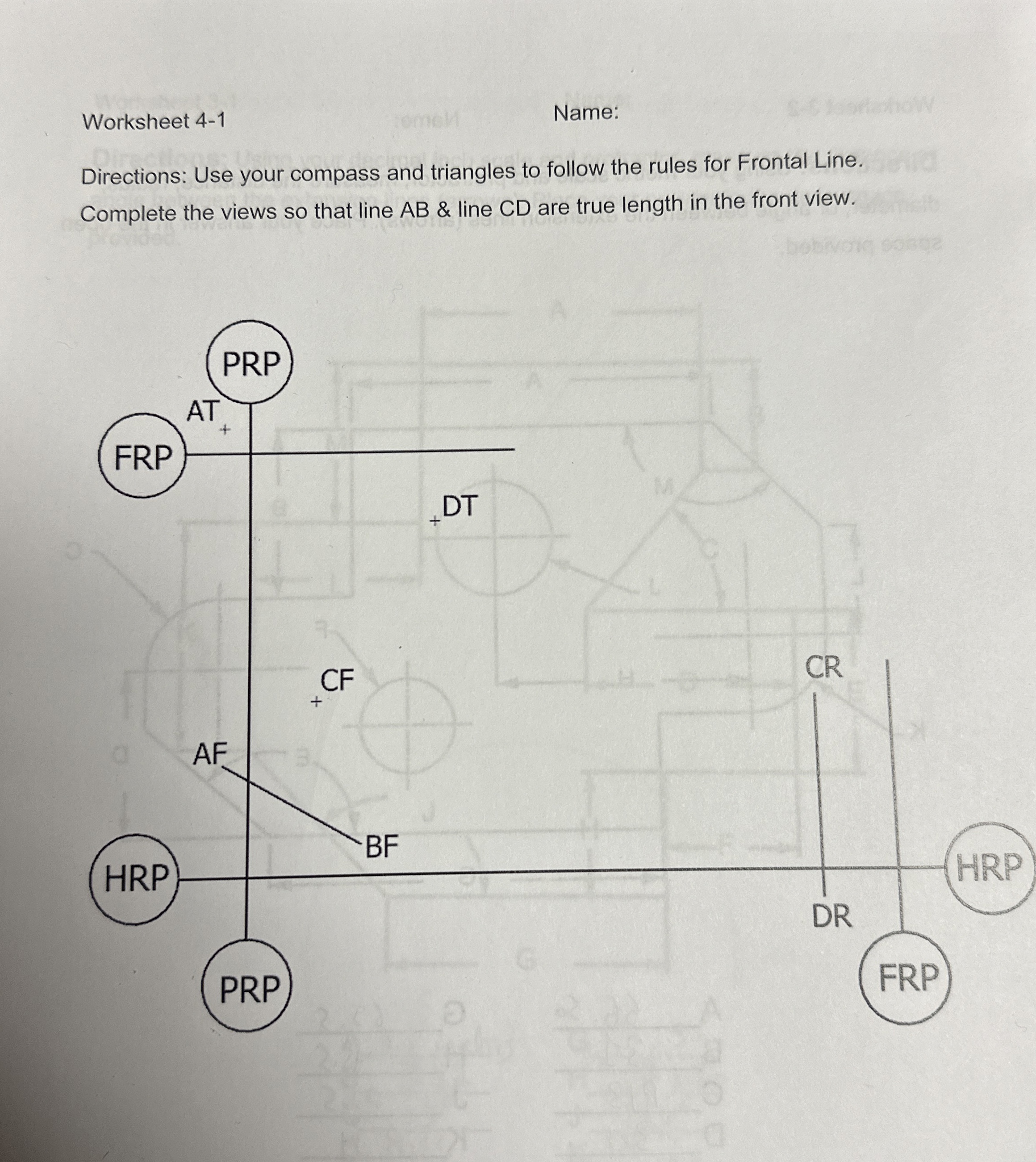 Solved Worksheet 4-1Name:Directions: Use your compass and | Chegg.com