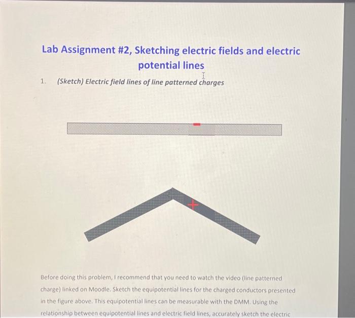 Solved Lab Assignment \#2, Sketching electric fields and | Chegg.com