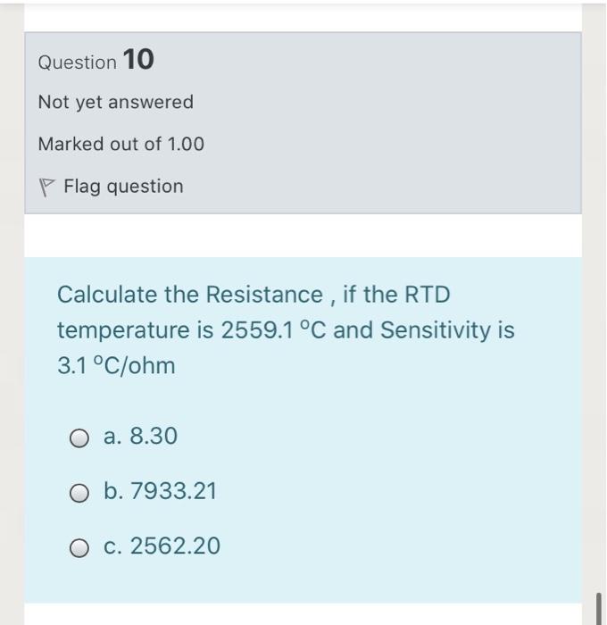 Solved Question 10 Not yet answered Marked out of 1.00 P | Chegg.com