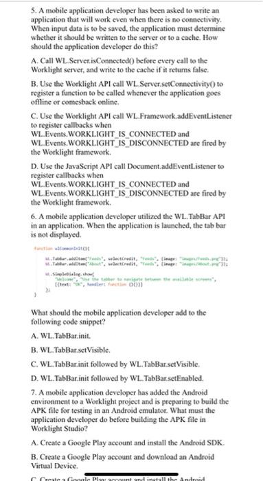 Solved 1. A mobile application developer has a business | Chegg.com