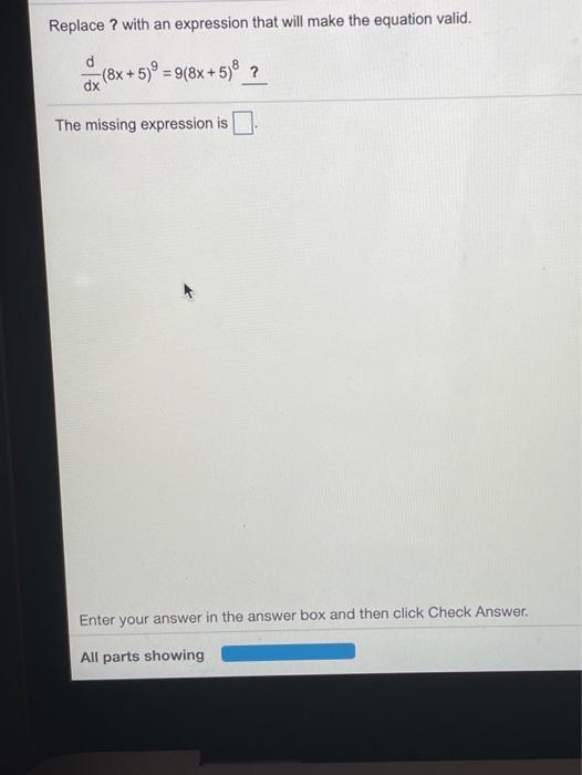 Solved Replace ? with an expression that will make the | Chegg.com
