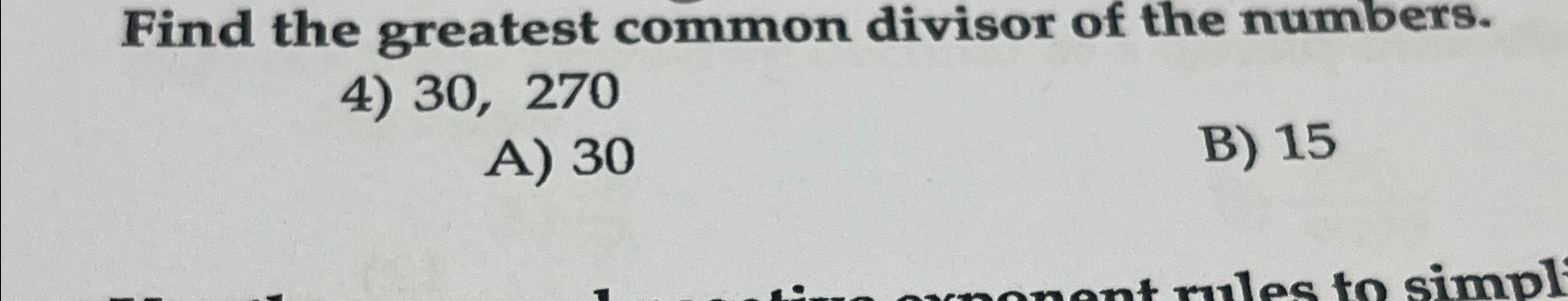 Solved Find the greatest common divisor of the | Chegg.com