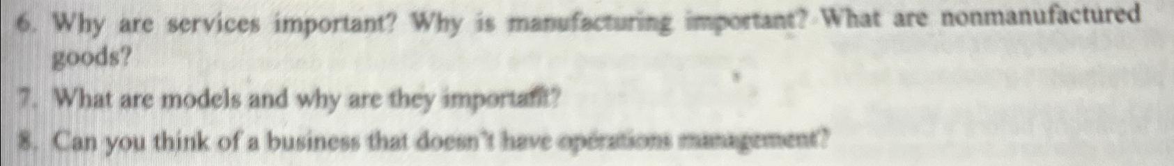 Why Are Services Important Why Is Manufacturing Important