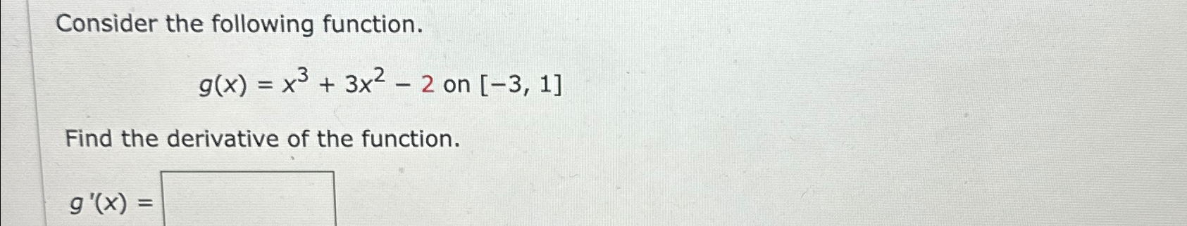 find the derivative of the function g x ex3 − 2x