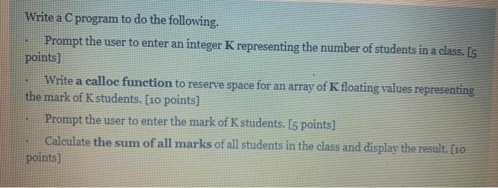 Solved Write a C program to do the following. Prompt the | Chegg.com
