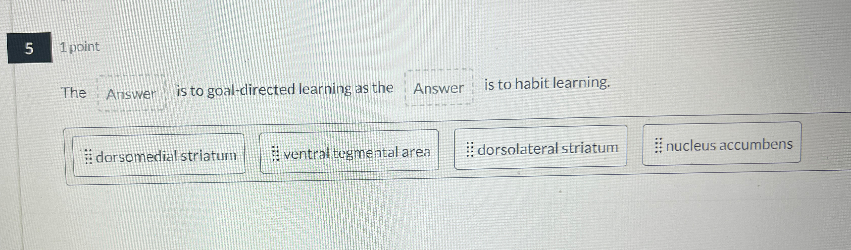 Solved 51 ﻿point.The Answer is to goal-directed learning as | Chegg.com