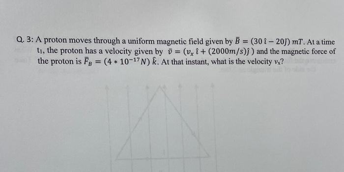 Solved Q. 3: A Proton Moves Through A Uniform Magnetic Field | Chegg.com