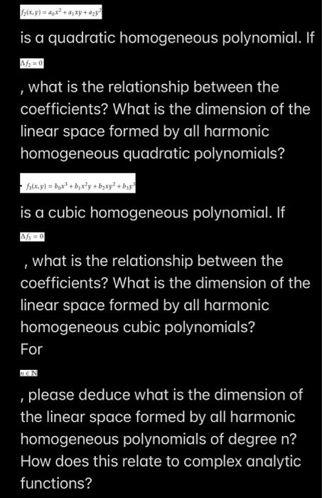 Solved is a quadratic homogeneous polynomial. If Δ2=0 , what