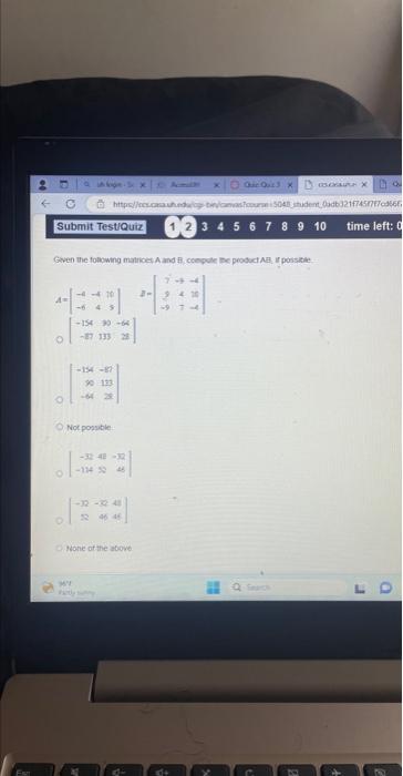 Solved A=∣∣−4−6−44765∣∣∀+∣∣73−9−747−474−4∣∣ Not possoble: | Chegg.com
