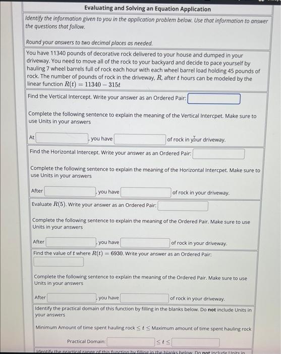 Solved Identify The information given to you in the