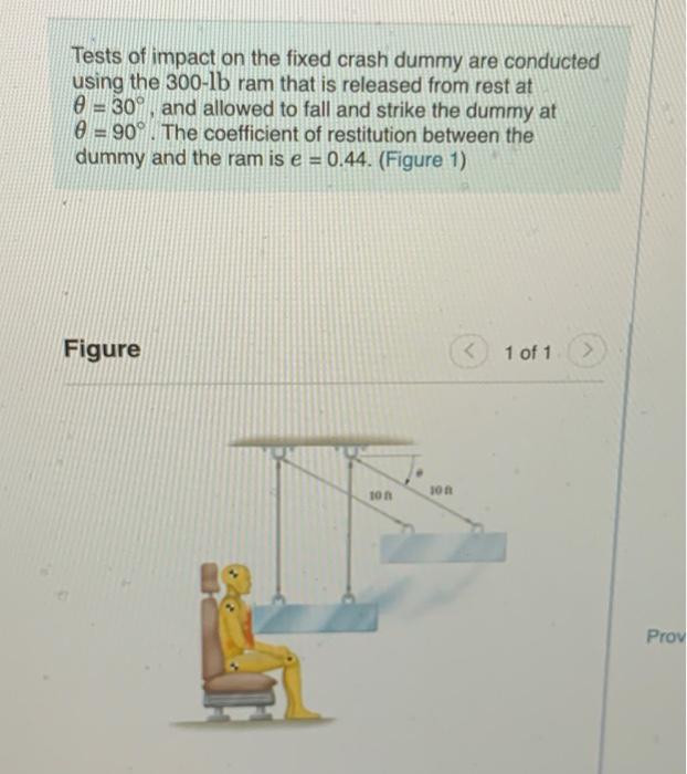 Solved Tests of impact on the fixed crash dummy are | Chegg.com
