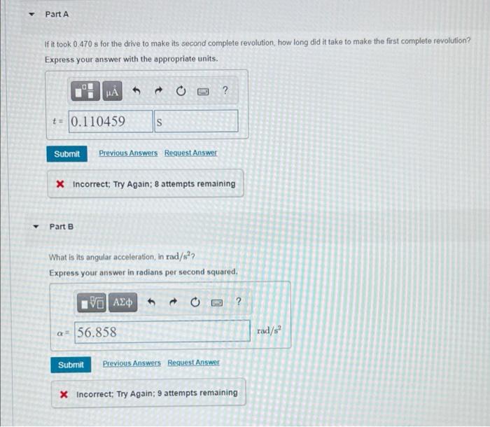 Solved A computer disk drive is turned on starting from rest