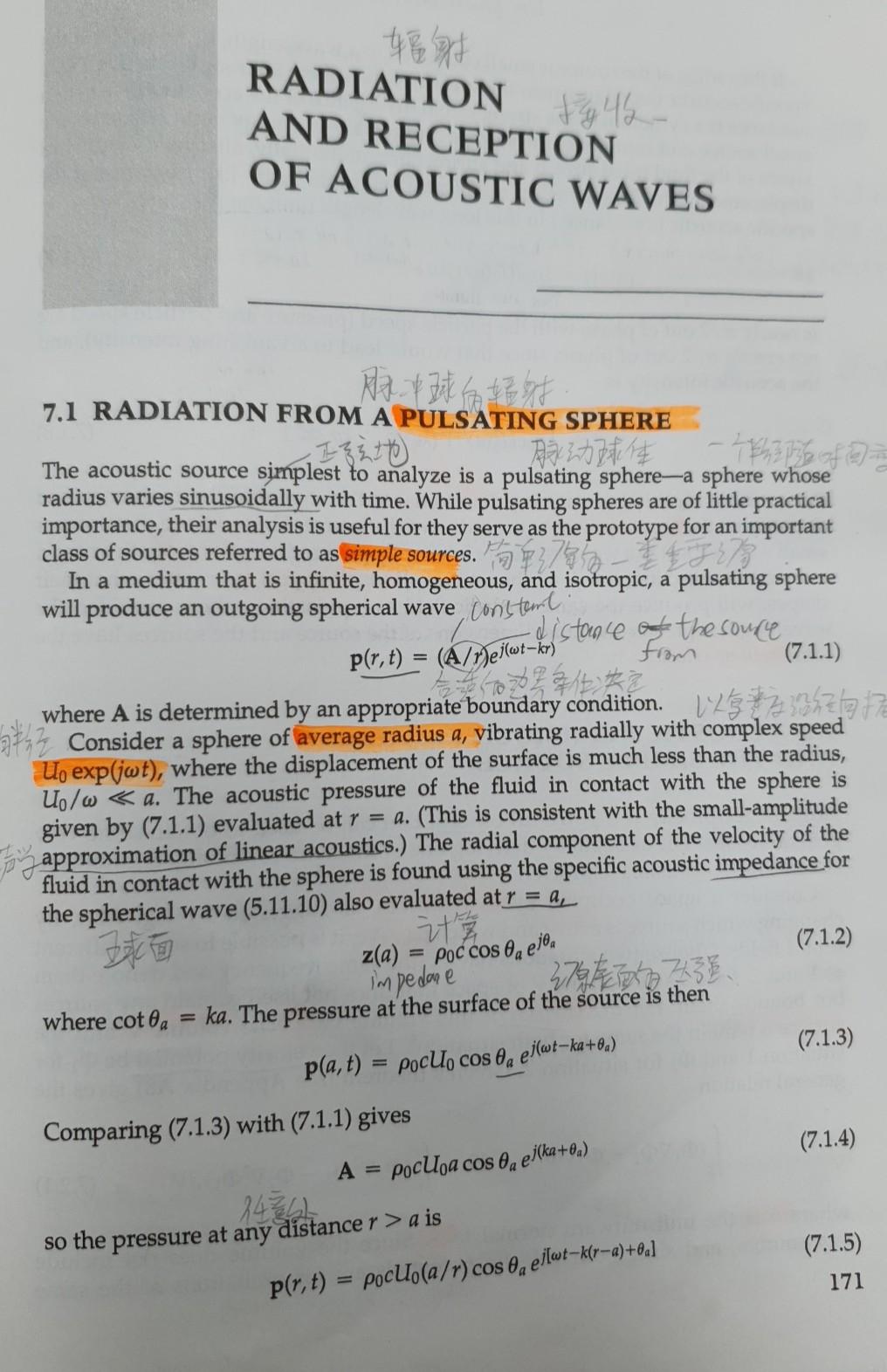 7 5 3 A Find The Radiation Impedance Of A Pulsa Chegg Com