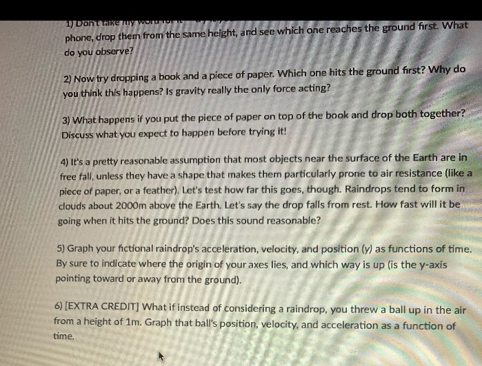 Solved 1 Dont take my word phone, drop them from the same