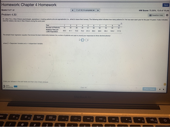 Solved 11 f18 (14 complete Homework: Chapter 4 Homework | Chegg.com
