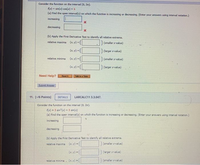Solved Consider the function on the interval (0, 2). Fx) = | Chegg.com