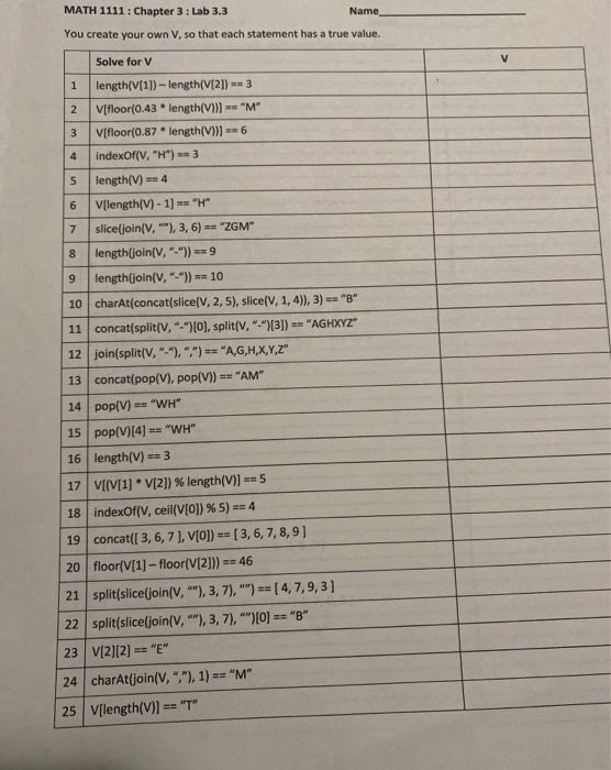 33x11 Math Solved MATH 1111: Chapter 3 : Lab 3.3 Name You create your | Chegg.com