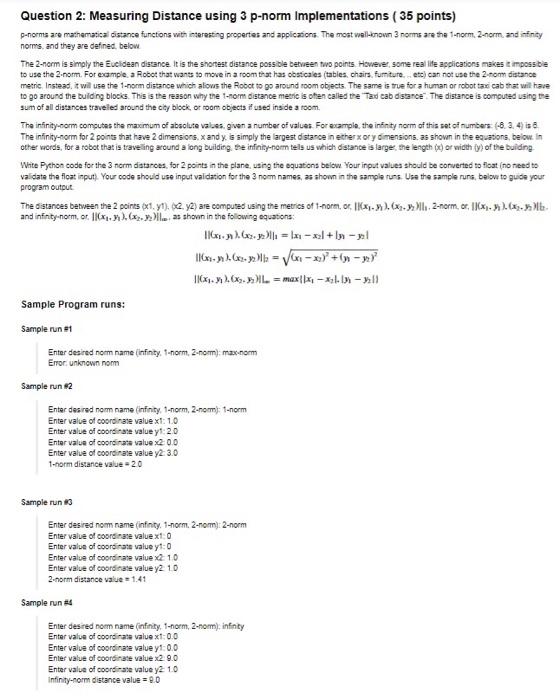 Solved writting it in Python and with some coments in each | Chegg.com