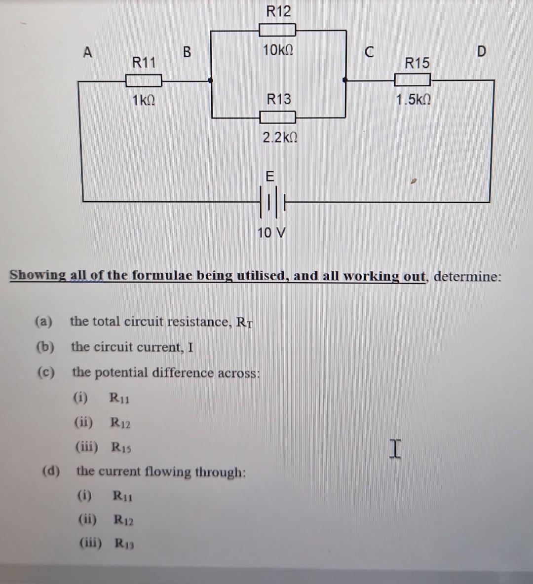 Solved Showing all of the formulae being utilised and all Chegg