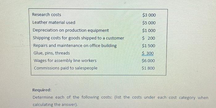 cost assignments provide which of the following