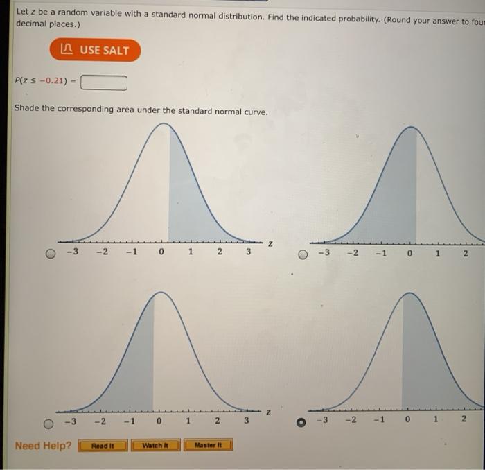 Solved Let Z Be A Random Variable With A Standard Normal 0444