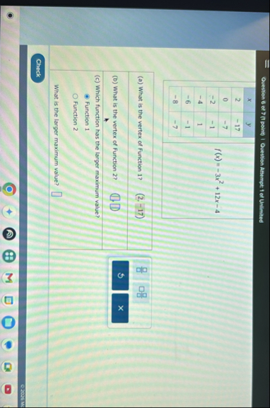 Solved Question 6 of 7 (1 point) | Question Attempt: 1 of | Chegg.com
