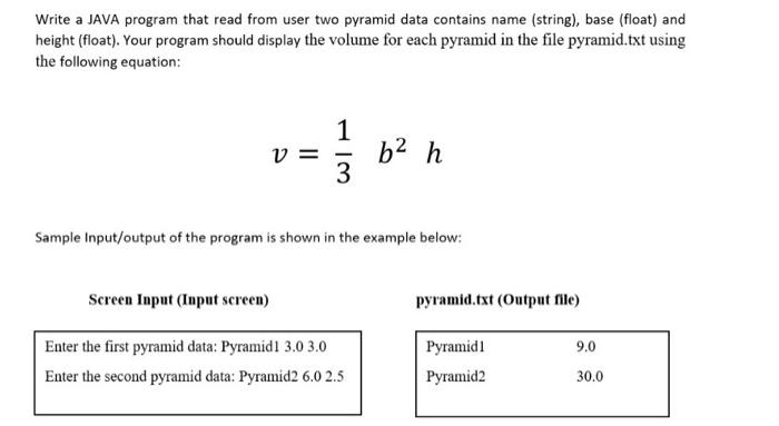 Solved Write a JAVA program that read from user two pyramid | Chegg.com