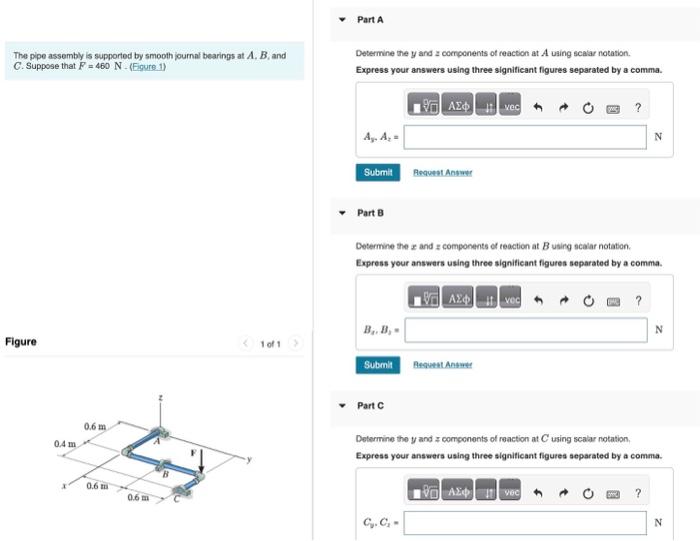 Solved The Pipe Assembly Is Supported By Smooth Journal | Chegg.com