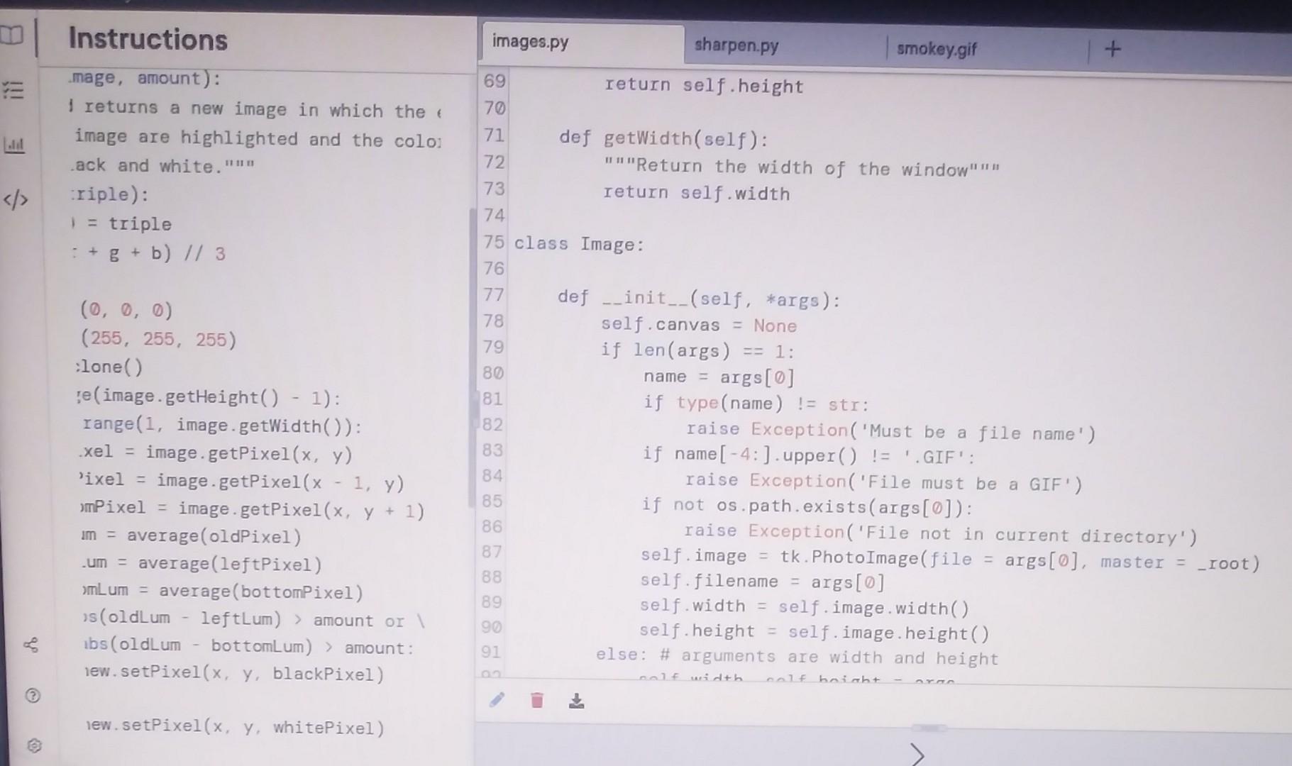 The edge-detection function ( \begin{tabular}{ll|l} | Chegg.com