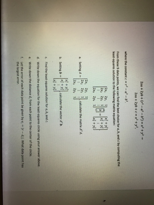 Solved 1. (30pt) Suppose we are given the following set of | Chegg.com