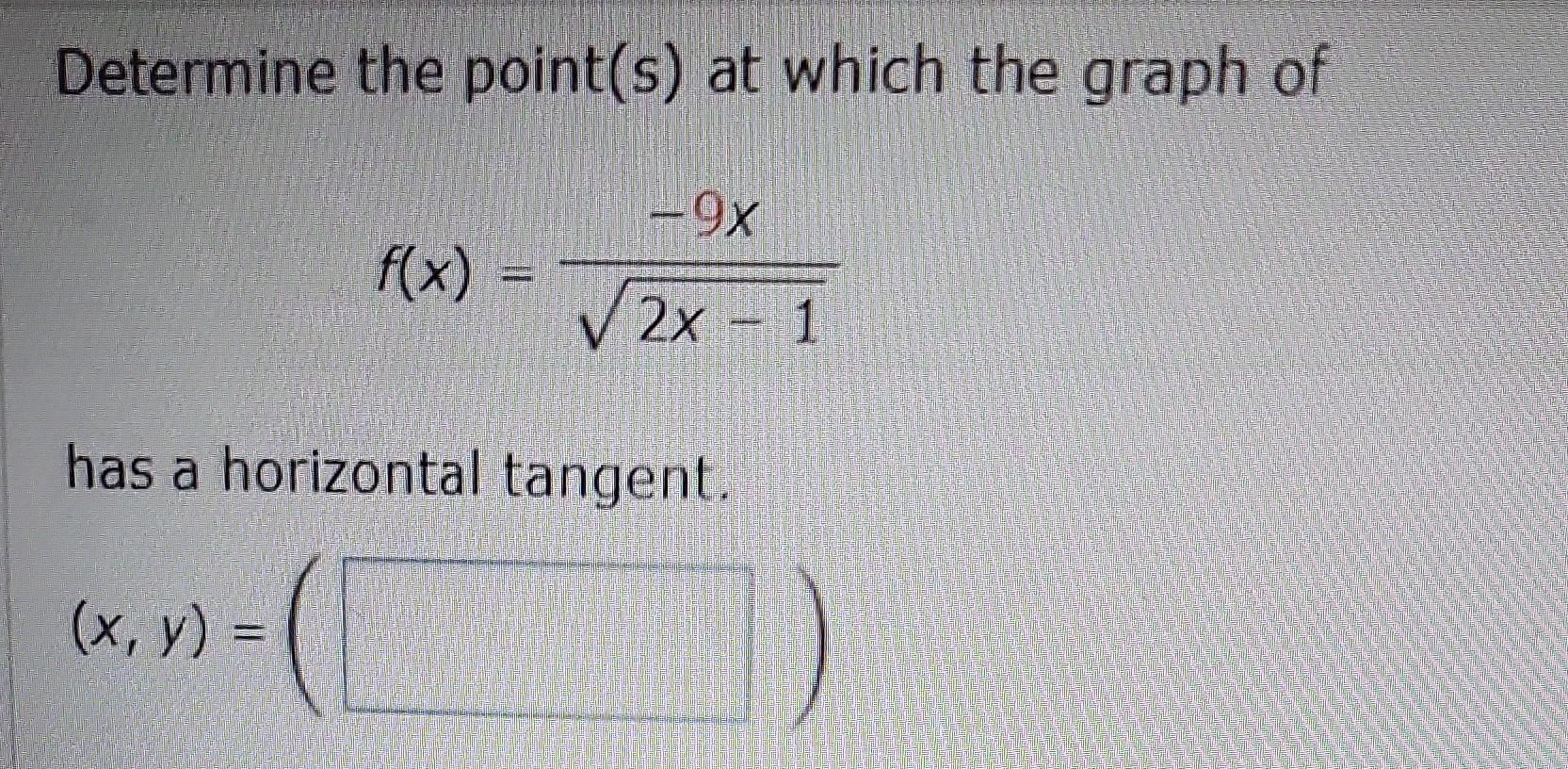 Solved Determine the point(s) at which the graph of - 9х 2x | Chegg.com