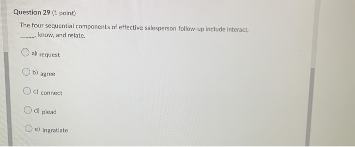 Solved Question 29 (1 point) The four sequential components | Chegg.com