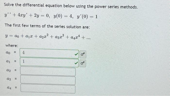 Solved Solve the differential equation below using the power | Chegg.com