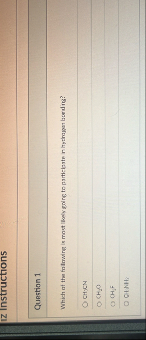 Solved IZ InstructionsQuestion 1Which of the following is | Chegg.com